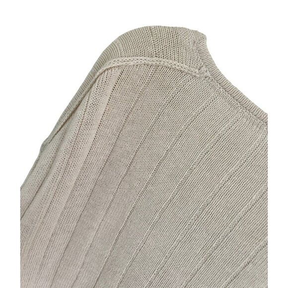 Free People Knitter Linen blend Top V-Neck Twisted Front Off-White Size Small/P - Picture 5 of 10